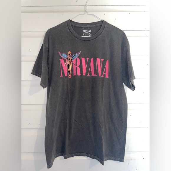 NIRVANA Tops - NIRVANA Gray Graphic Tee